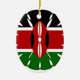 Round Kenyan Motif: Ein nationales Symbol Keramik Ornament