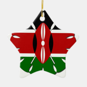 Round Kenyan Motif: Ein nationales Symbol Keramikornament