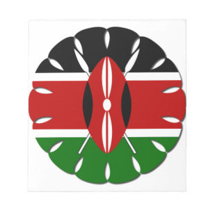 Round Kenyan Motif: Ein nationales Symbol Notizblock