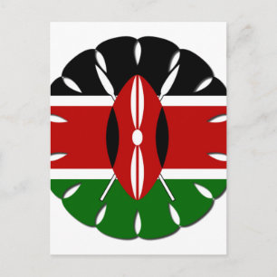 Round Kenyan Motif: Ein nationales Symbol Postkarte