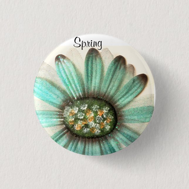 ROUND KÜHLSCHRANK MAGNET SPRING BLUME BUTTON (Vorderseite)