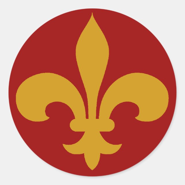 Round Lilie Stickers GOLD (Vorderseite)