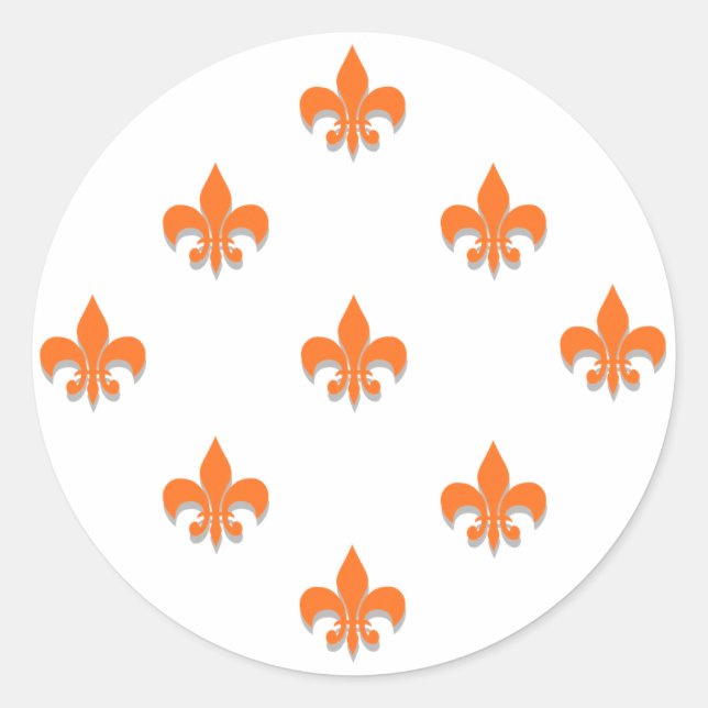 Round Lilie Stickers ORANGE (Vorderseite)