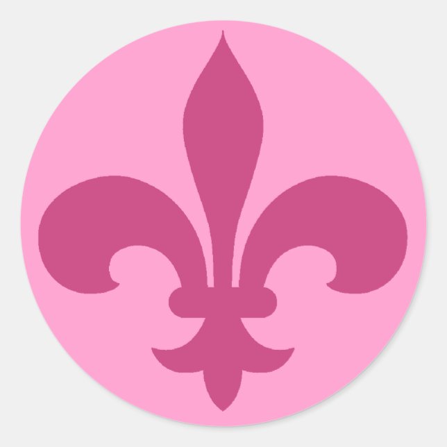 Round Lilie Stickers PINK (Vorderseite)