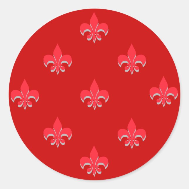 Round Lilie Stickers RED (Vorderseite)