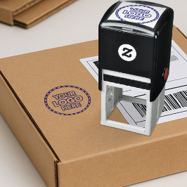 Round Logo Stamp for Business Branding - 1.5 Inch Permastempel