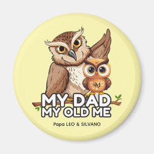 Round Magnet : Mein Vater Mein altes Ich (gelb)