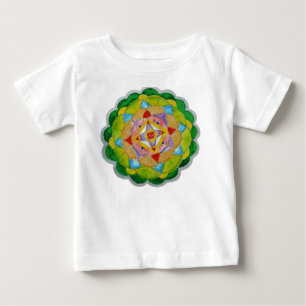Round Mandala Kleinkind Ruffle Dress Baby T-shirt