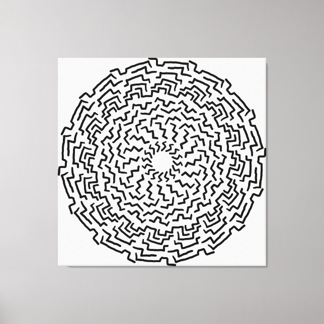 Round Mandella like Maze Leinwanddruck (Vorderseite)