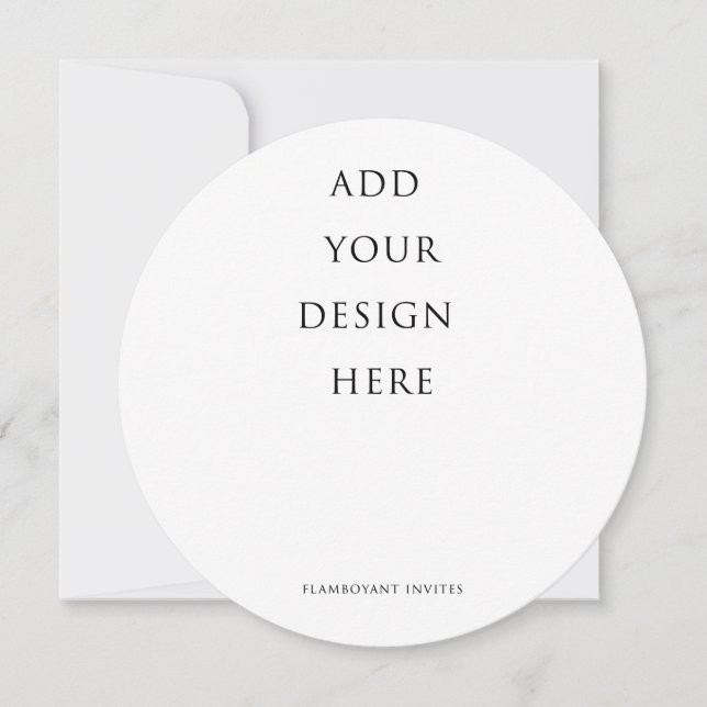 Round-Menu 5.25"x5.25"/ 13.3x13.3cm Einladung (Vorderseite)
