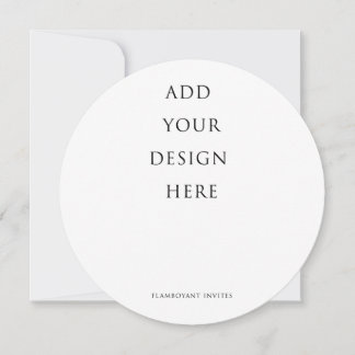 Round-Menu 5.25"x5.25"/ 13.3x13.3cm Einladung