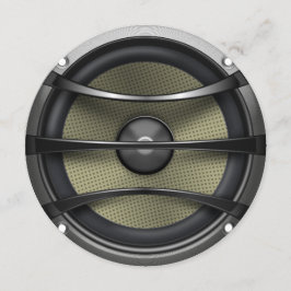 Round Music Lautsprecher Geburtstagsparty Einladun Einladung