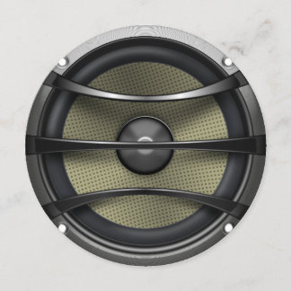 Round Music Lautsprecher Geburtstagsparty Einladun Einladung