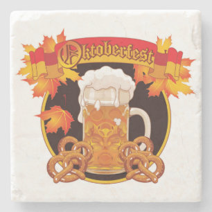 Round Oktoberfest Celebfest Design Steinuntersetzer