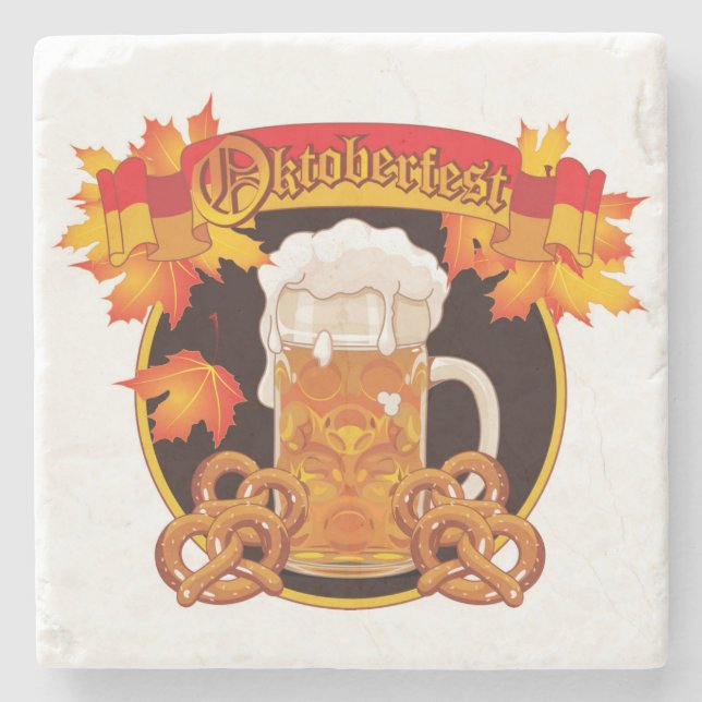 Round Oktoberfest Celebfest Design Steinuntersetzer (Vorderseite)