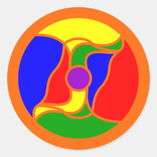 Round Optoskept Mandala Aufkleber