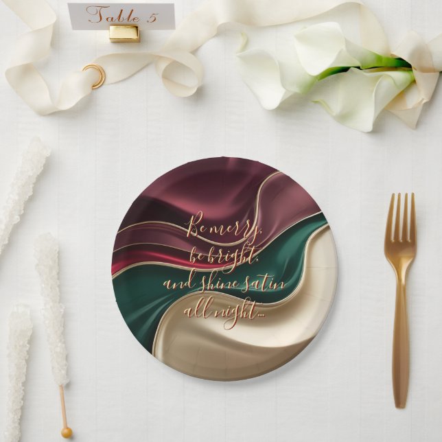 Round paper plate in stylish graphic pappteller (Hochzeit)