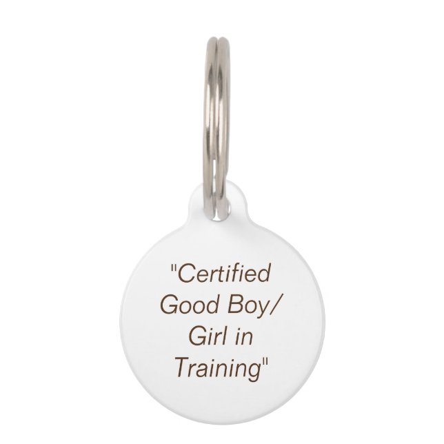 Round-Pet-Tag Haustiermarke (Rückseite)