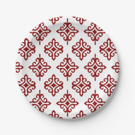 Round plate with a white background pappteller