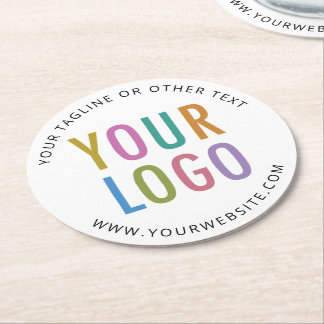 Round Pulpboard Coasters Business Logo Branded Runder Pappuntersetzer