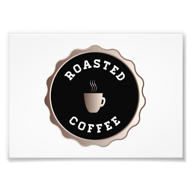 Round Roasted Coffee Sign Fotodruck (Vorne)