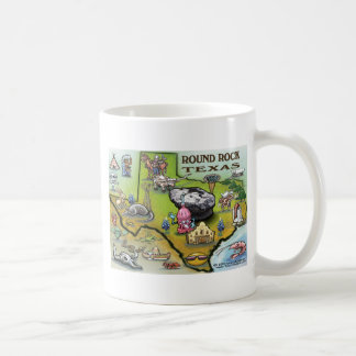 Round Rock Texas Cartoon Map Kaffeetasse