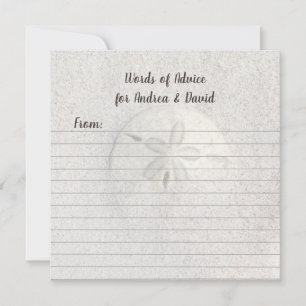 Round Sand Dollar Blank Ratgeber für Hochzeitskart Hinweiskarte