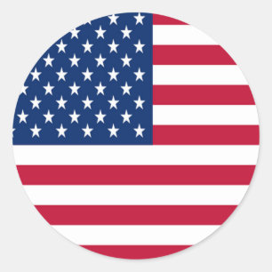 Round-Sticker/American-Flag Runder Aufkleber