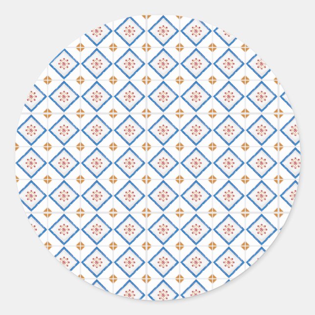 Round sticker design with a white background (Vorderseite)