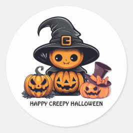 Round Sticker : HALLOWEEN Creepy