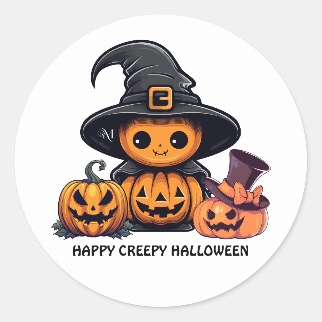 Round Sticker : HALLOWEEN Creepy (Vorderseite)