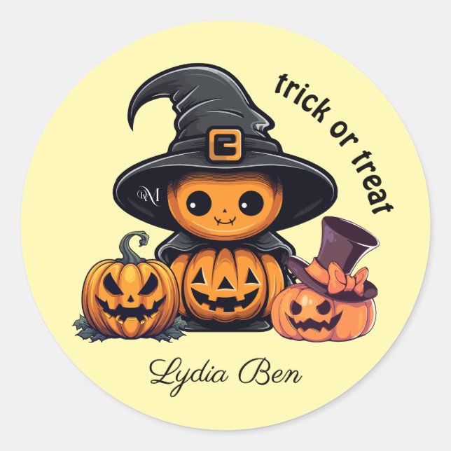 Round Sticker : HALLOWEEN Treat (Vorderseite)