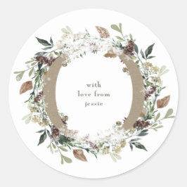 Round Sticker Weihnachtsfest Vintager Feiertag