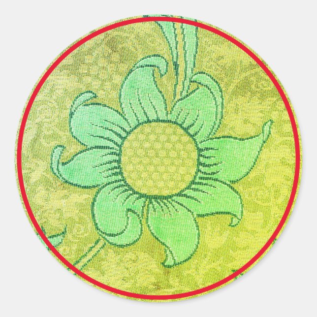 ROUND Sticker William Morris TEXTILE DESIGN (Vorderseite)