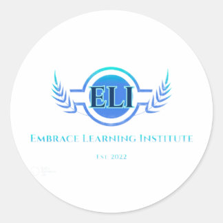 Round Stickers - Embrace Learning Institute - Logo