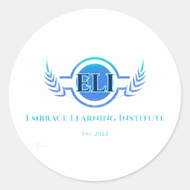 Round Stickers - Embrace Learning Institute - Logo (Vorderseite)