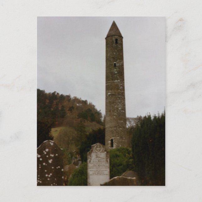 Round Tower, Glendalough, Grafschaft Wicklow, Irla Postkarte (Vorderseite)