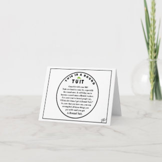 ROUND TUIT Blank Dankeskarte