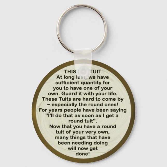 Round Tuit ~ Schlüsselanhänger (Vorderseite)
