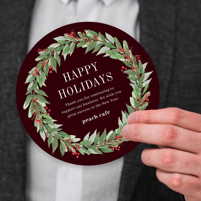 Round Wath Business Holiday Card Feiertagskarte (Von Creator hochgeladen)