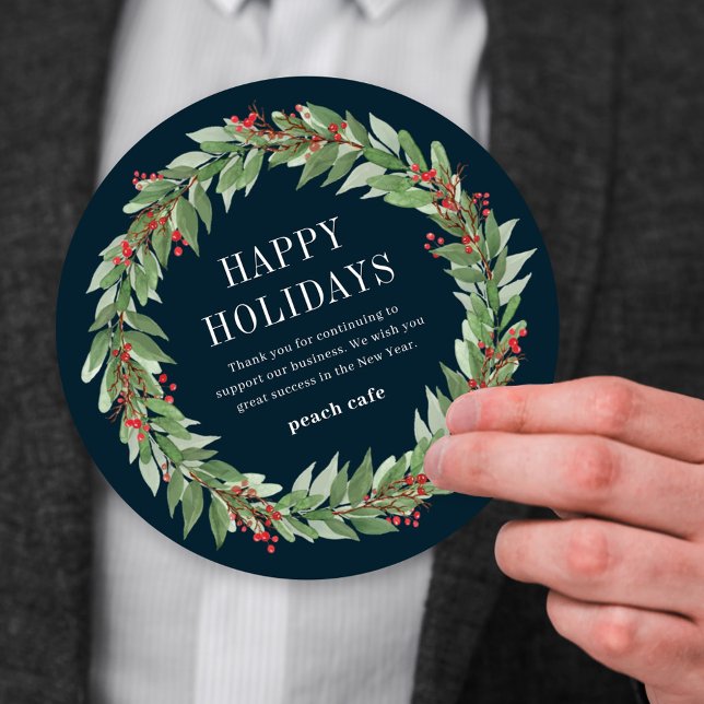 Round Wath Business Holiday Card Feiertagskarte (Von Creator hochgeladen)