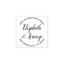 Round Wedding Script-Rücksendeadresse