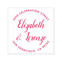 Round Wedding Script-Rücksendeadresse