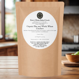 Round White Cottage Food Product Label with Logo Runder Aufkleber