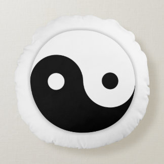 Round Yin Yang Throw Kissen
