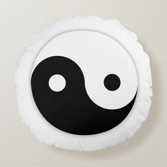 Round Yin Yang Throw Kissen (Vorderseite)