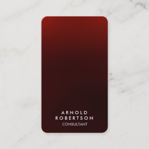 Rounded Corner Brownish Red Elegante Business Card Visitenkarte