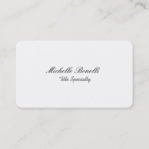 Rounded Corner Classy Stylish Script Business Card Visitenkarte