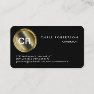 Rounded Corner Pattern Black Trendy Business Card Visitenkarte