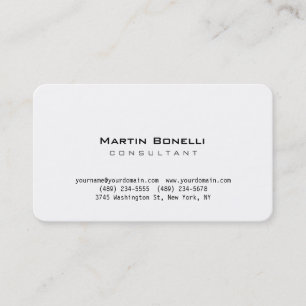 Rounded Corner White Stylish Trendy Business Card Visitenkarte